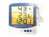 TERMOIGROMETRO CON OROLOGIO AMBIENTE 0-50°C 20-99% BT2